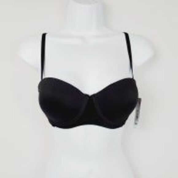 BETTY JADE Black Small crisscross Back Valour wired Pushup Bra - Picture 2 of 6